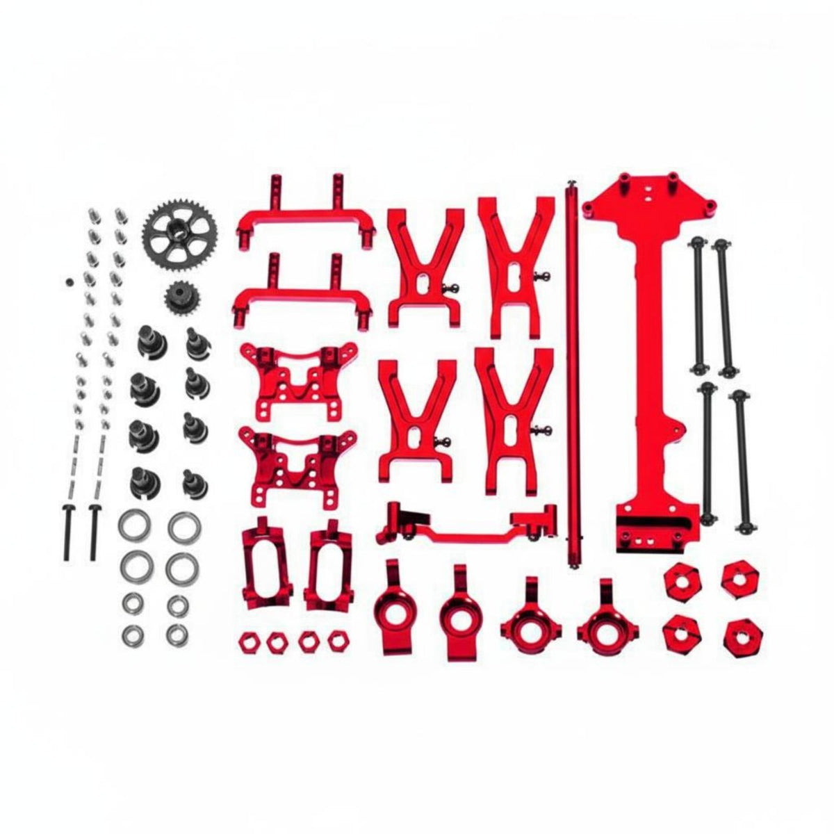 1/18 Scale RC Car Parts Kit RC Car Upgrade Parts Set High Performance Aluminum Upgrade Set for Outdoor Adventure