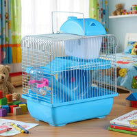 Large Hamster Cage and Villa, Double Layer Indoor Habitat with upper entry, Rectangular Hamster Castle Including All Luxury Accessories