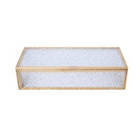Glass Display Box with Hinged Lid Versatile for Vanity, Wedding