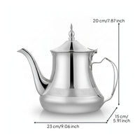 Loop Handle Moroccan Coffee Pot Stainless Steel Coffee Pot Easy to Clean