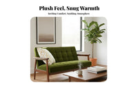 Upholstered Single Sofa Japanese with Design Armchair Firm Wood Frame Soft Upholstery for Readers, Living Room, Bedroom