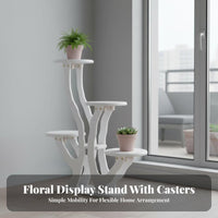 Multi-Tiered Plant Stand Anti-Slip Feet Multi-Level Planter Shelf Easy Assembly