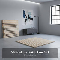 Rollable Slat Foundation hush-quiet foundation interlinked Bed Slats for Students, Renters