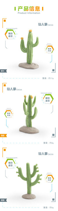 Desert Animal Figures Set with Cactus, Wild Dog, Rattlesnake, Camel, Lizard, Scorpion, Centipede