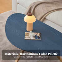 atmosphericShaped Low Table Nordic Design Irregular Shape Tripod Table Rounded borders Two-Tone for Small Space