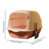 Enclosed Cat Pet Waste Container Odor Control Covered Cat Pet Waste Container Easy to Clean for Kittens, Apartment