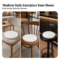 PU-Covered Round Stool Cushion Wood Board Stool Seat Pad Decorative Round Chair Seat Pad Non Slip