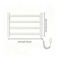 Electric Heated Towel Rack No Drill Electric Towel Warmer Smart Temperature Control Bathroom Accessory for Restroom