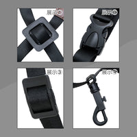 Saxophone Double Shoulder Strap with Safety Buckle Adult Thickened Widened Fleece Black Shoulder Strap Comfortable Non-Slip