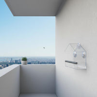Acrylic Bird Feeder Easy to Install Transparent Window Bird Feeder for Garden