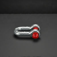 Shackle with Red Pin Compact Bow Shackle Textured Clevis for Riggers, Mechanics, Rigging, Towing, Workshops
