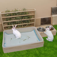 Wooden Guinea Pig Cage with Feeder and Hideout