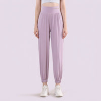 Ladies Trousers for Women UK with High Waist Control, Wide Leg Design with Tapered Ankles, Quick Dry Material for Gym and Running