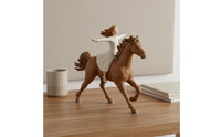 Girl on Horse Statue European Design Equestrian Figurine Fading Resistant