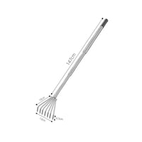Telescopic Claw Rake Multifunctional Hand Cultivator Rake Resistant Stainless Steel Cultivator for Beachcombers