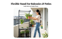 Mobile Trellis Planter Multi-Tier Design Climbing Plant Climbing Rack Rustresistant High Load-Bearing for Corner Space