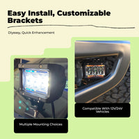 Waterproof LED truck light, focused beam