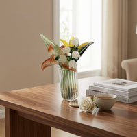 Glass Flower Arrangement Modern Glass Vase Arrangement Indoor Home Decor for Dining Table