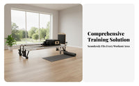 Full-Body Workout Pilates Reformer Adjustable Resistance Core Training Bed Strong Load-Bearing Pilates Reformer Bed Space-Saving Design for Adults, Women, Mind-Body Practice Studio