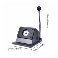 58mm Badge Precision Round Paper Punch Metal Construction