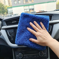 Ultrasonic Heat-Cut Microfibre Towel, 40cm x 40cm Microfiber Cloths for Car Detailing, 350 GSM Absorbency Quick-Dry Microfibre Towel