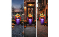 Inflatable Pumpkin Creature Halloween Inflatable Jack-O'-Lantern Yard Decoration Inflate Outdoor for Lawn, Front Porch