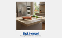 Durable Wood Chopping Board, Ironwood Microbial Resistant, Thickened, Kitchen Cutting Board, Double-Sided Wood