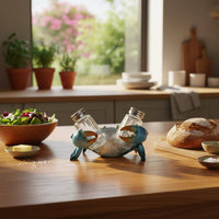 Seasoning and Pepper Holder Sturdy Construction Turtle Seasoning Shaker Holder