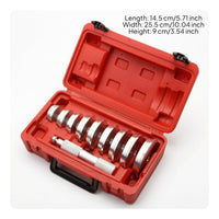 10 Pieces Automotive Bearing Tool Kit with Case Universal Wheel Bearing Removal Kit Wide Compatibility Manual for Mechanics, Technicians, Garage, Workshop