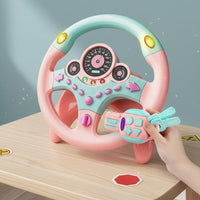 Car Seat Steering Wheel Toy Educational Interactive Steering Wheel Toy Develops Hand-Eye Coordination Interactive Driving Game for Young Children