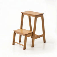 A-Shaped Step Stool Freestanding Wooden Step Stool Space-Saving Household for Seniors, Closet