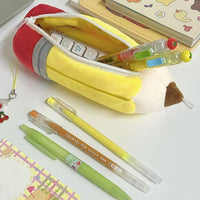 Plush Pencil-Shaped Pencil Case, Cute and High-Capacity
