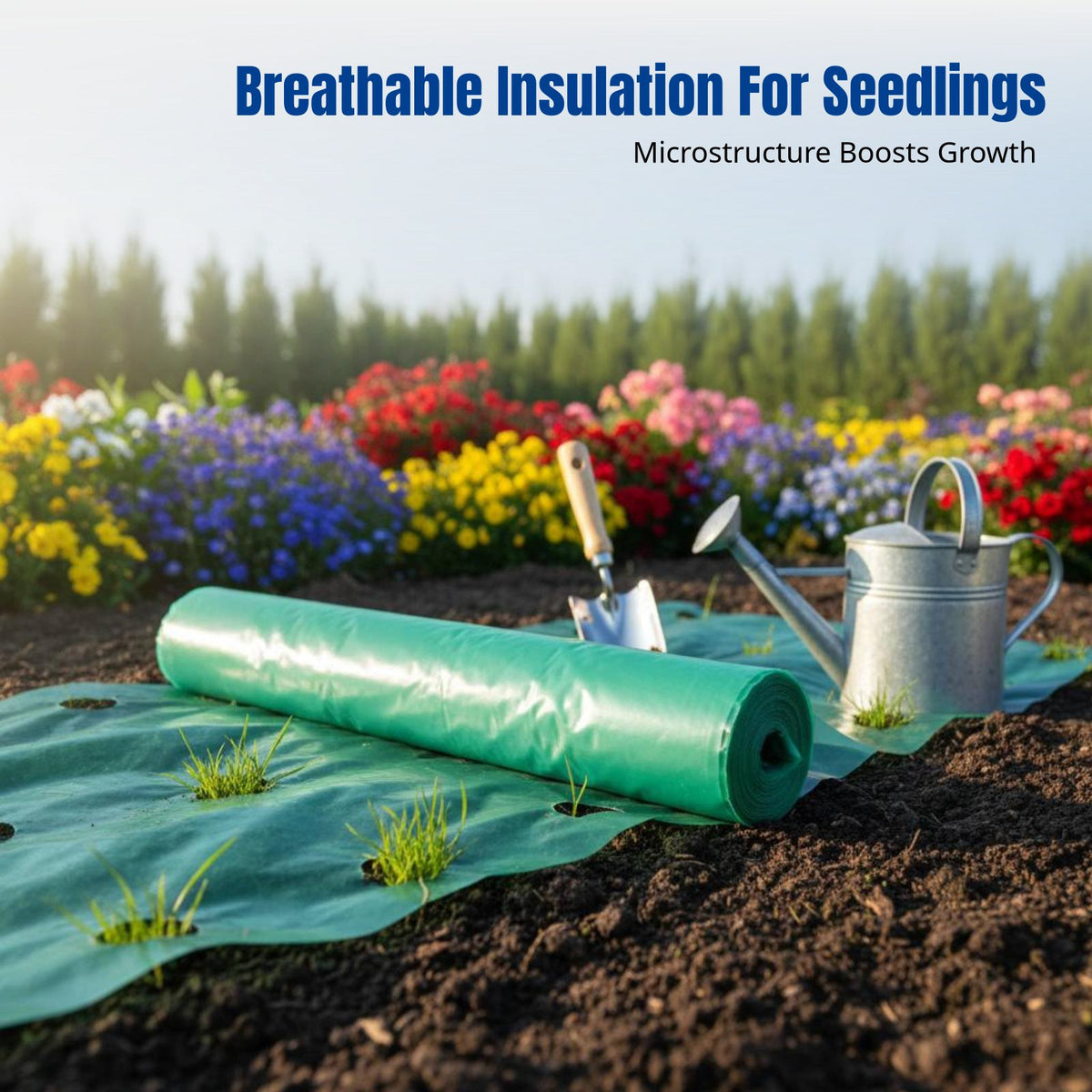 Nonwoven Slope Protection Mat, Biodegradable Grass Mulch, Breathable Insulation for Landscaping