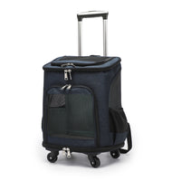 Pet Carrier Backpack with Wheels Portable for Vet Visits, Travelers