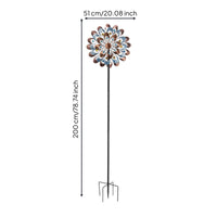 Metal Wind Rotator Decorative Yard Stake Rotator Easy to Assemble Exterior Ornament for Outdoor