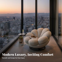 Plush rotate Armchair Light Luxury aesthetic Round rotate Chair Comfortable Design Ergonomic Support for Home awayice