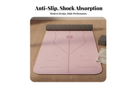 Shock-Absorbing Fitness Mat High Rebound Non-Slip Fitness Mat Double-Sided Texture for Professionals, Beginners, Home Gym, Stretching