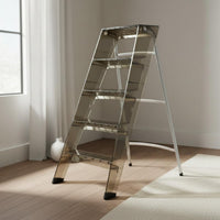 Folding Step Ladder Portable Acrylic Folding Stool No Assembly for Kitchen