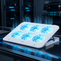 Laptop Cooling Stand with Fans Adjustable Laptop Cooling Stand Stable Notebook Riser for Esports Participants, Desk