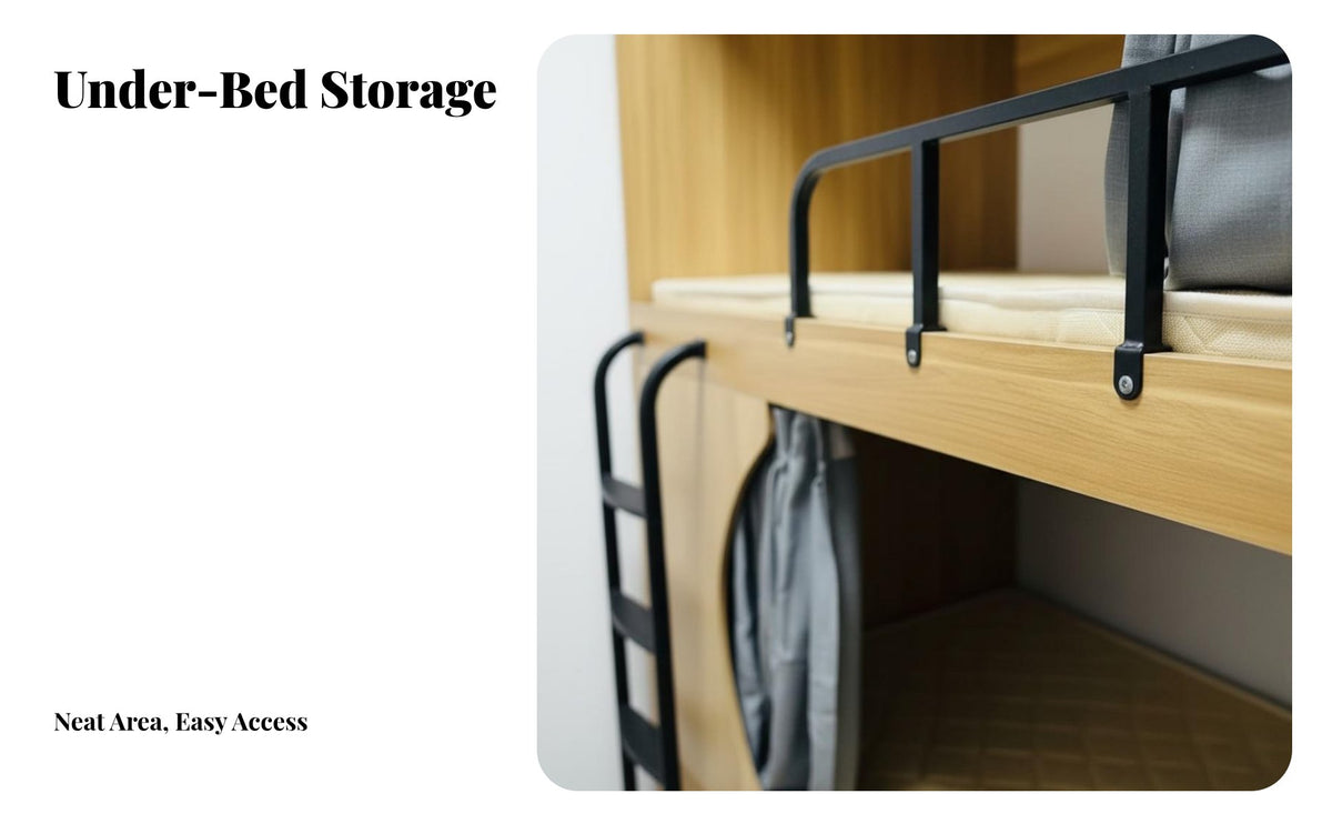 Wooden Bunk Bed Sturdy Guardrail Solid Wood Bed Frame Quiet and Stable Bedroom Furniture for Teens, Adults Apartment, Dorm Room, Vacation Home