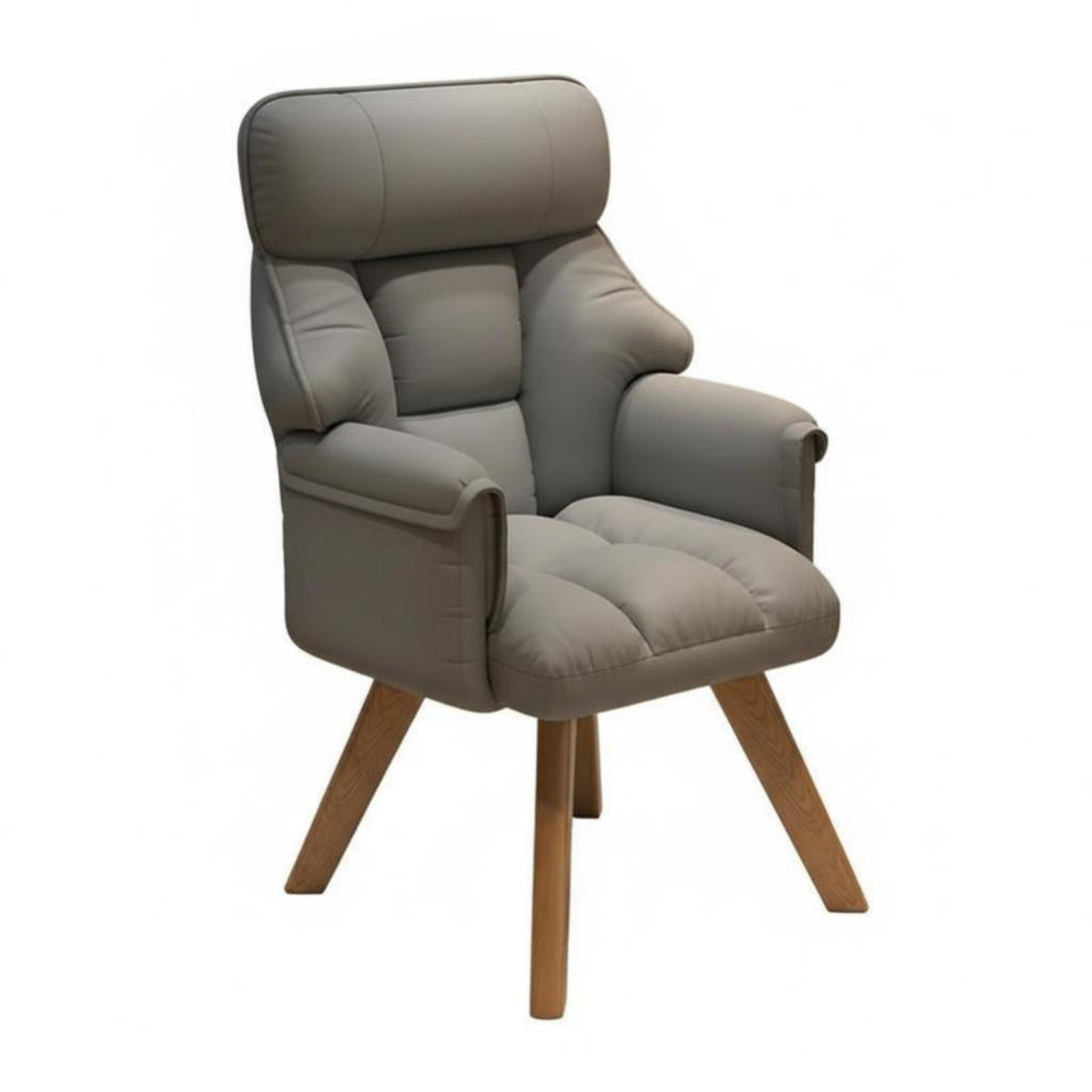 Upholstered Rotate Chair with Wood Legs Comfortable
