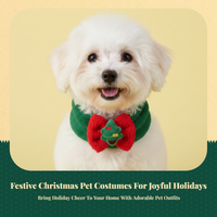 Plush Christmas Pet Scarf, Tree Soft, Winter Accessory