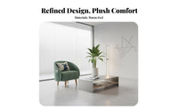 Upholstered Tub Armchair Minimalist Design Lounge Chair Ergonomic Spine Rest High-Density Padding for Reception Area, Balcony