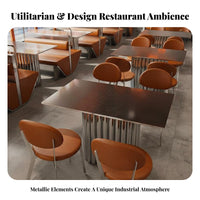 Upholstered Booth Set Utilitarian Aesthetic Corner Corner Dining Set Commercial Grade Contemporary Design for Restaurants
