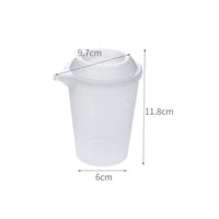 Microwave-Safe Mixing Cup with Lid Bisphenol A-Free-Safe Measuring Cup with Lid Translucent Measuring Jug with Spout Graduated for Home Bakers, Coffee Lovers, Kitchen