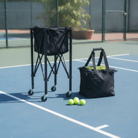 Tennis Ball Pickup Cart Foldable Tennis Ball Cart with Wheels Portable for Coaches, Athletes, Practice Training