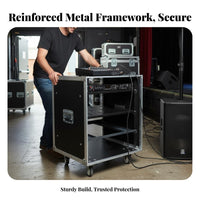 Rolling Audio Mixing Console Rack Mobile Design Aturntablistustable Audio Mixing Console Trolley Lockable Casters Padded Surface