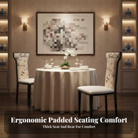 Upholstered Highrear Chair New Chinese Design Aesthetic Dining Seat Padded Padding Sturdy Frame for Hotel Managers, Banquet Hall