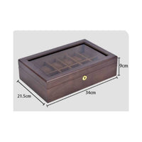 Wooden Watch Box Lacquered Finish Lockable Watch Box Dust Protection