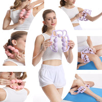 Double-Row Ring Leg Massager with Roller Wheels for Muscle Relief and Relaxation, Home Fitness Equipment